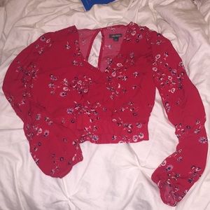 Open backed floral crop top